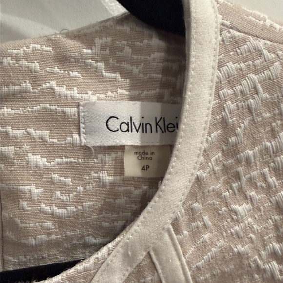 Calvin Klein Beige and White Midi Dress - Picture 5 of 5